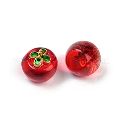 Transparent Glass Apple Pendants&nbsp;DGLA-E004-16C