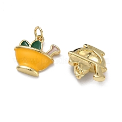 Brass Enamel Pendants&nbsp;KK-H256-07G-02