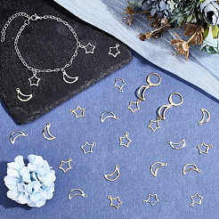 140Pcs 4 Styles 304 Stainless Steel Charms&nbsp;STAS-BBC0009-49