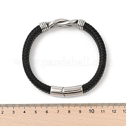 Braided Microfiber Leather Cord Bracelets for Men&nbsp;BJEW-Z081-05P