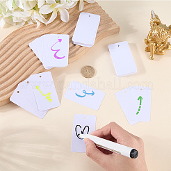 100Pcs Rectangle Blank PVC Price Tags&nbsp;CDIS-SP0001-40B