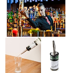 304 Stainless Steel Self Closing Wine Pourers&nbsp;AJEW-M218-01A-P