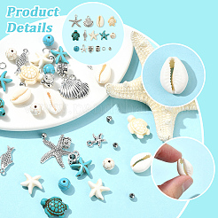 DIY Marine Themed Beads Making Findings Kit&nbsp;DIY-SC0031-28