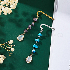 6Pcs Alloy Bookmarks&nbsp;AJEW-DC00020
