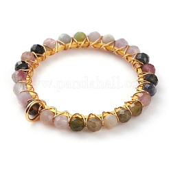 Natural Multicolor Tourmaline Wire Wrapped Pendants&nbsp;PALLOY-JF00590-02
