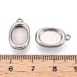 304 Stainless Steel Pendant Cabochon Settings&nbsp;STAS-N114-46B-P