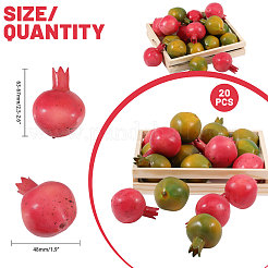 20Pcs 2 Colors Mini Foam Imitation Pomegranates&nbsp;AJEW-CA0004-33