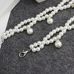 Round Plastic Imitation Pearl Beaded Tassel Chain Belts for Dress&nbsp;FS-WG9A954-01