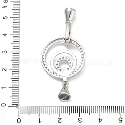 Brass Micro Pave Clear Cubic Zirconia Fold Over Clasps&nbsp;KK-K428-04P