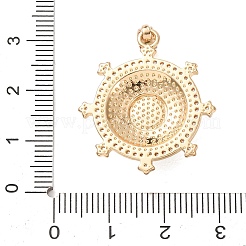 Brass Micro Pave Clear Cubic Zirconia Pendants&nbsp;KK-C264-05G