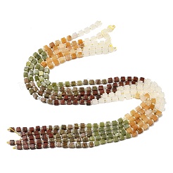 Natural Unakite & Quartz Crystal & Chinese Southern Jade & Yellow Aventurine & Sesame Jasper Beads Strands&nbsp;G-H333-03H