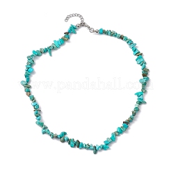 Natural Howlite Chip Beaded Necklace&nbsp;NJEW-JN04615-07