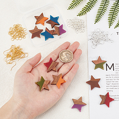 Two Tone Star Pendant Earrings DIY Making Kit&nbsp;DIY-OC0008-14