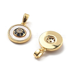 Brass Micro Pave Cubic Zirconia Charms&nbsp;KK-B129-16G