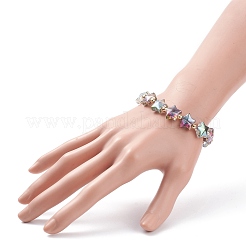 Glass Star Beaded Stretch Bracelet for Women&nbsp;BJEW-JB08273