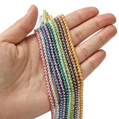 Eco-Friendly Dyed Glass Pearl Round Beads Strands&nbsp;HY-A002-3mm-M