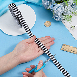 Polyester Stripe Pattern Ribbon&nbsp;OCOR-WH0078-526B-02