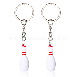 16Pcs Alloy Resin Pendant Keychain&nbsp;KEYC-SP0001-35