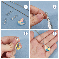 4Pcs 925 Sterling Silver Ice Pick Pinch Bails&nbsp;FIND-HS0002-08C