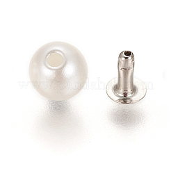 ABS Plastic Imitation Pearl Rivet Studs&nbsp;KY-L076-A-01