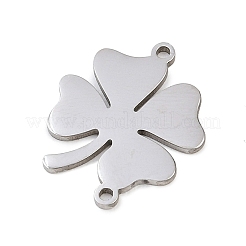 Saint Patrick's Day 304 Stainless Steel Shamrock Connector Charms&nbsp;STAS-Z183-04P