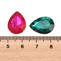 Acrylic Rhinestone Pointed Back Cabochons&nbsp;GACR-DJ0-13x18mmC-M