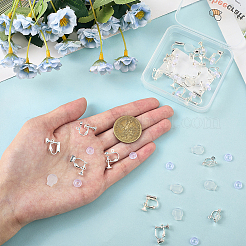 Brass Clip-on Earring Converters Findings&nbsp;KK-BBC0021-50S