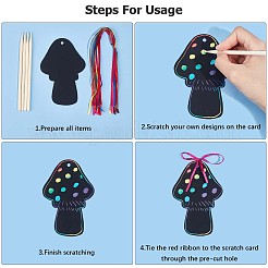 DIY Thanksgiving Day Scratch Art Paper Bookmark Making Kit&nbsp;DIY-WH0401-65
