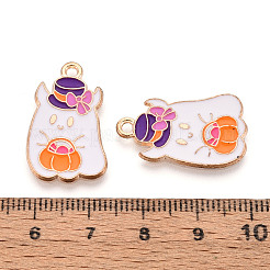 Light Gold Tone Alloy Enamel Pendants&nbsp;ENAM-T018-04