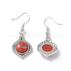 Natural Red Jasper Vase Dangle Earrings&nbsp;EJEW-A092-01P-15