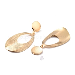 Big Teardrop Iron Dangle Stud Earrings for Girl Women&nbsp;EJEW-I258-02KCG
