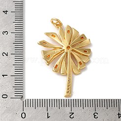 Rack Plating Brass Micro Pave Cubic Zirconia Pendants&nbsp;KK-U022-03B-G