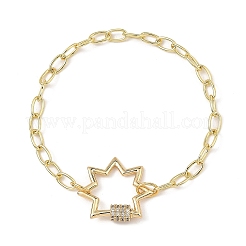 Brass Paperclip Chain Bracelets&nbsp;BJEW-JB14225
