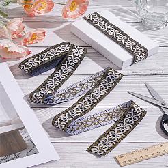 1 Bundle Ethnic Style Polyester Jacquard Floral Ribbon&nbsp;OCOR-LP0001-04