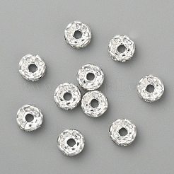 Brass Grade A Crystal Rhinestone Spacer Beads&nbsp;RB-A006-6MM-S