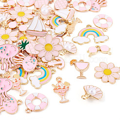 44Pcs 11 Styles Alloy Enamel Pendants&nbsp;ENAM-TA0002-95A
