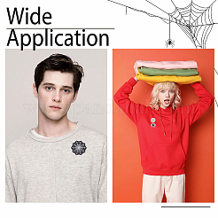 8Pcs 4 Styles Halloween Spider Web Computerized Embroidery Cloth Iron on/Sew on Patches&nbsp;DIY-WR0003-64