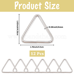 12Pcs Triangle Iron Linking Rings&nbsp;IFIN-CP0002-96P