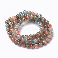 Spray Painted Glass Beads Strands&nbsp;GLAA-A038-C-76