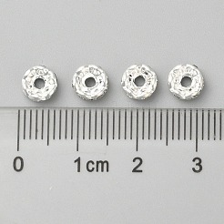 Brass Grade A Crystal Rhinestone Spacer Beads&nbsp;RB-A006-6MM-S
