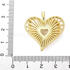 Brass Micro Pave Cubic Zirconia Pendants&nbsp;KK-S511-05C-G