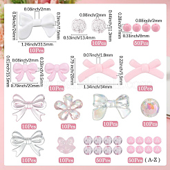 100Pcs 10 Styles Opaque & Transparent Acrylic Beads&nbsp;MACR-SC0002-22