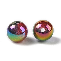 UV Plating Opaque Crackle Two-tone Acrylic Beads&nbsp;X1-MACR-C032-01B