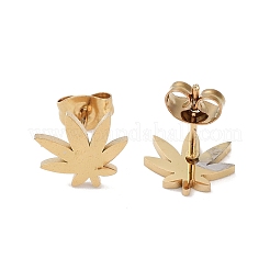 PVD Vacuum Plating 304 Stainless Steel Stud Earrings for Women&nbsp;EJEW-A048-42B-G