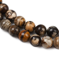 Natural Zebra Jasper Beads Strands&nbsp;G-F792-C13-01