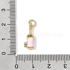 Brass Micro Pave Clear Cubic Zirconia Pendants&nbsp;KK-CBA960E-03B-G