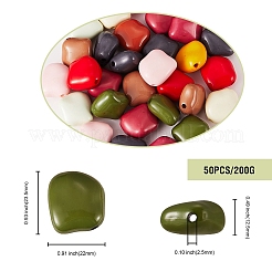 Opaque Acrylic Beads&nbsp;OACR-SZ0001-32