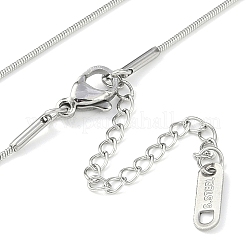 304 Stainless Steel Round Snake Chain Necklaces&nbsp;NJEW-Z044-01P