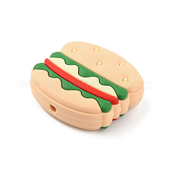 Hamburger Food Grade Eco-Friendly Silicone Beads&nbsp;SIL-WH0012-034B