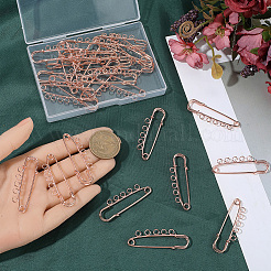 30Pcs Iron Brooch Findings&nbsp;FIND-SC0020-15RG